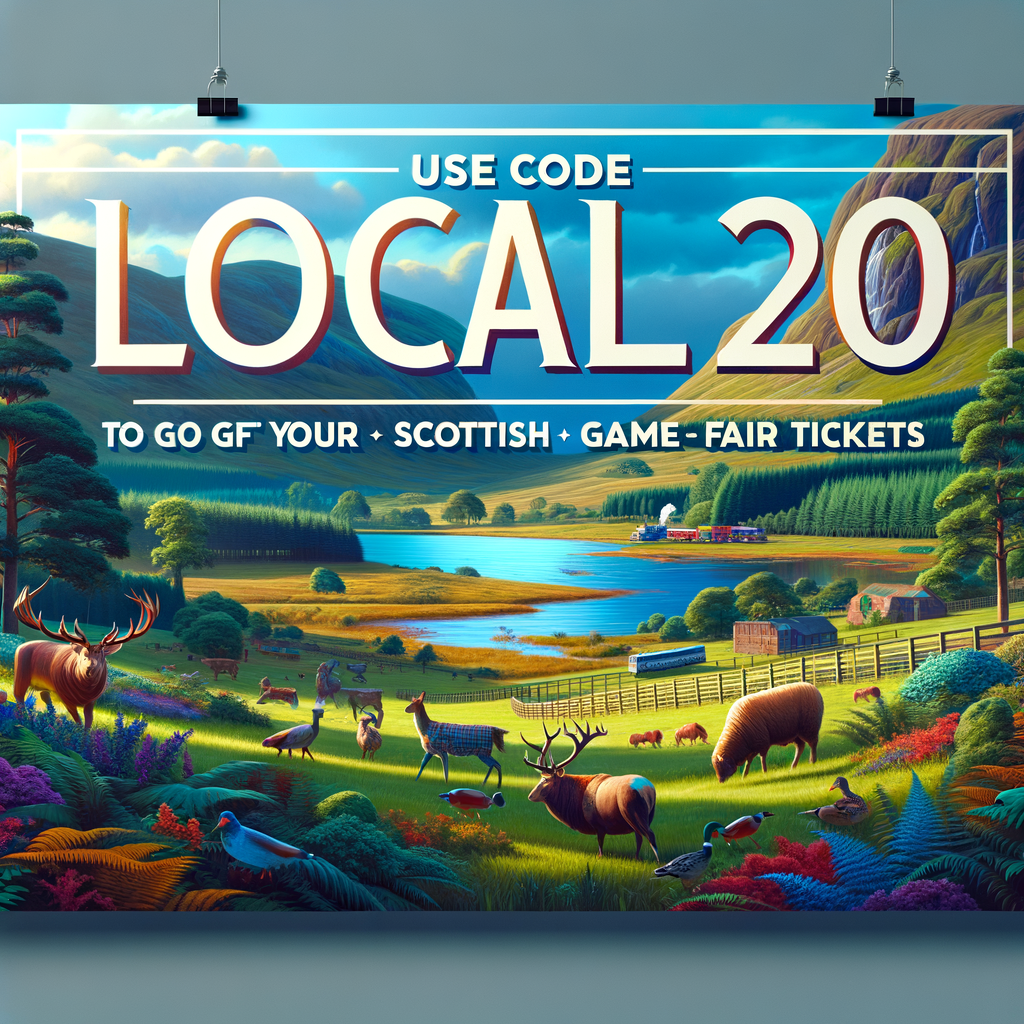 Use code local20 to get 20% discount off your Scottish Game Fair tickets. Use code local20 to get 20% discount off your Scottish Game Fair tickets.
